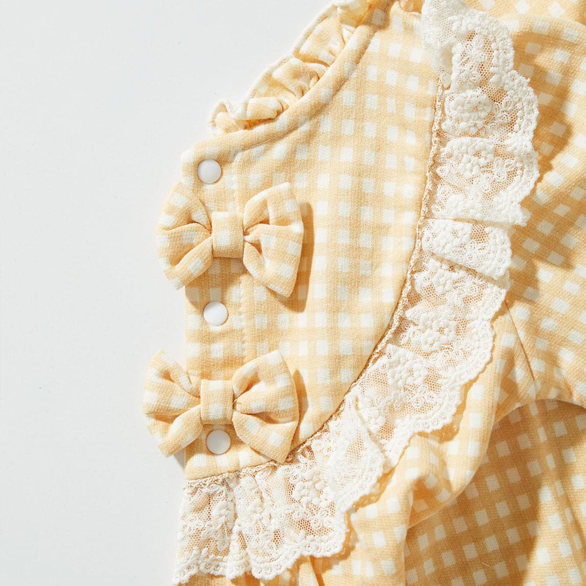 0〜12ヶ月 フリース・チェック柄・ロンパース - 6