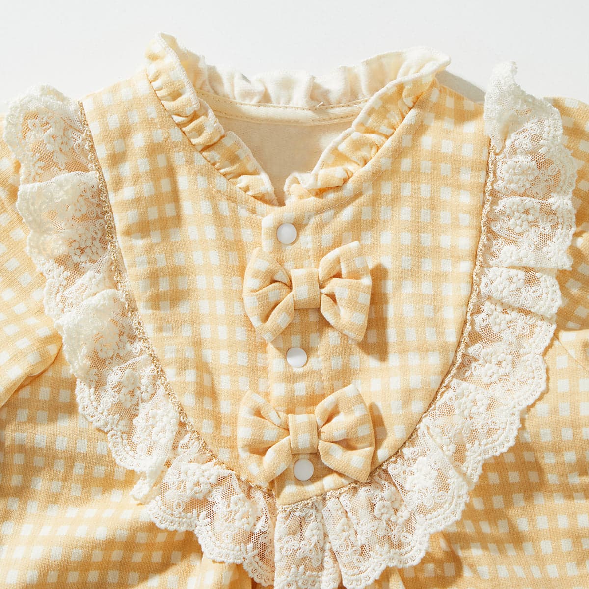 0〜12ヶ月 フリース・チェック柄・ロンパース - 8